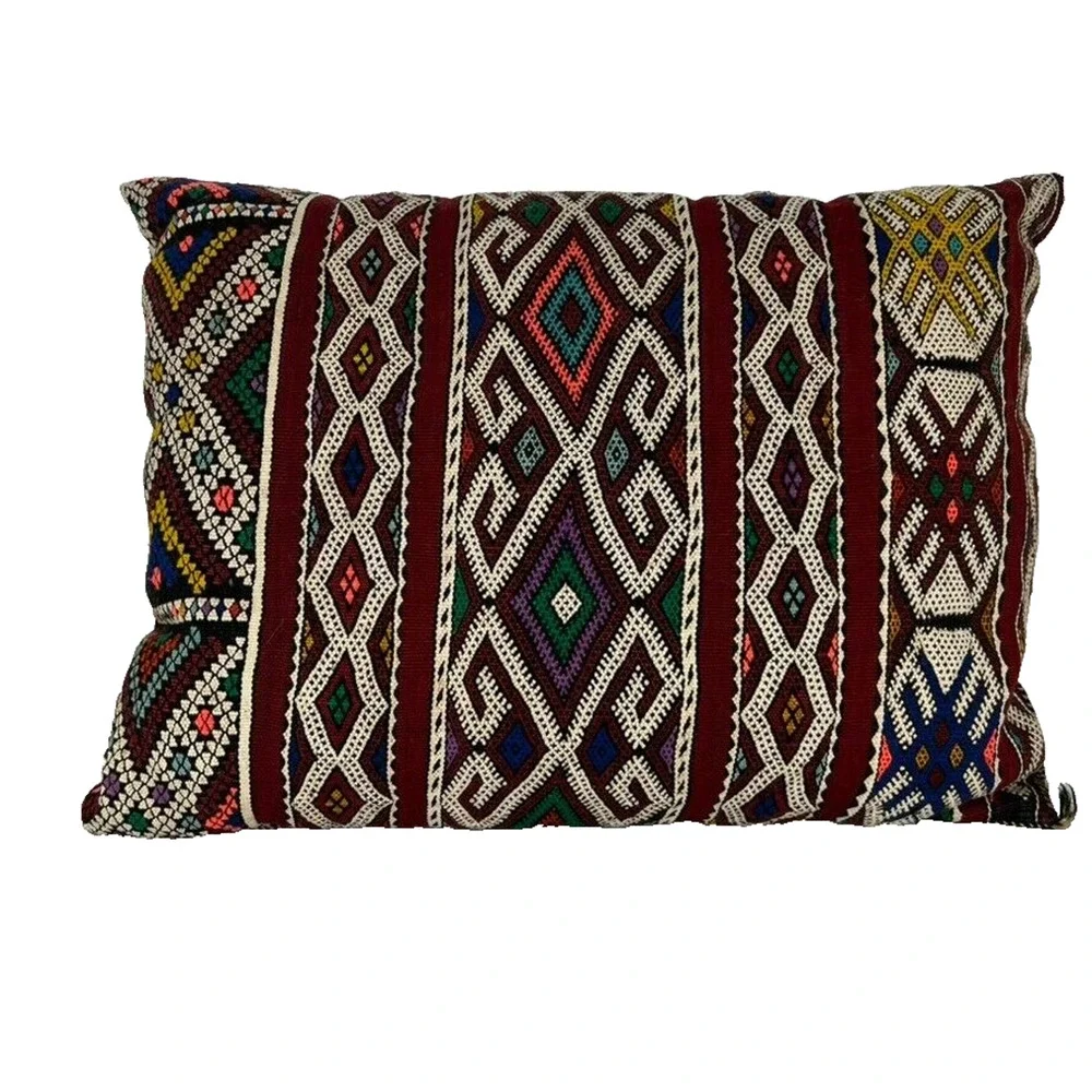Pillow Large Moroccan Vintage Kilim Cushion 12